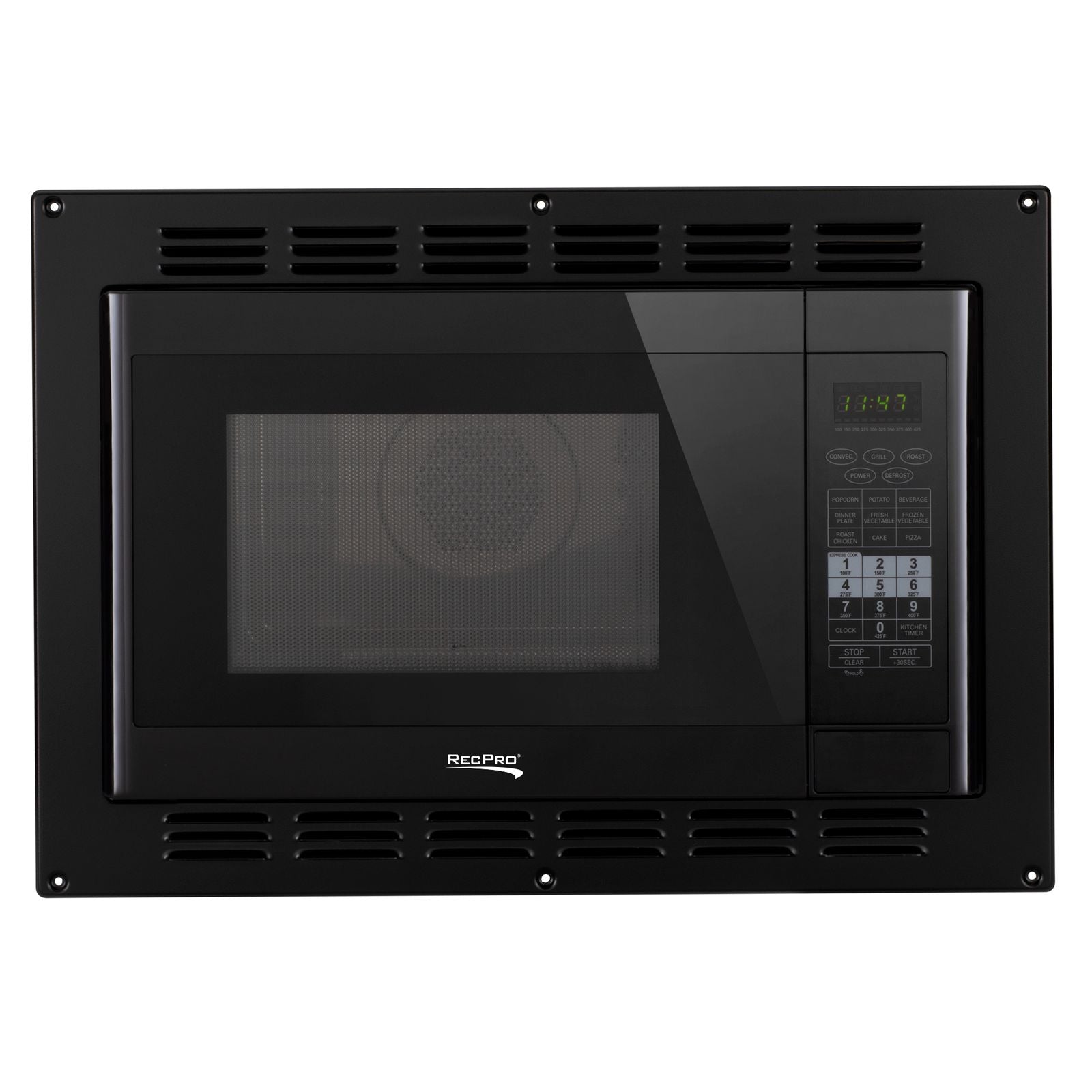 RecPro RV Microwave 1.1 CF. | Black Finish | Replaces Greystone and High Pointe