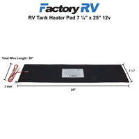 RV 12V Tank Heater Pads 7 ¼" x 25"