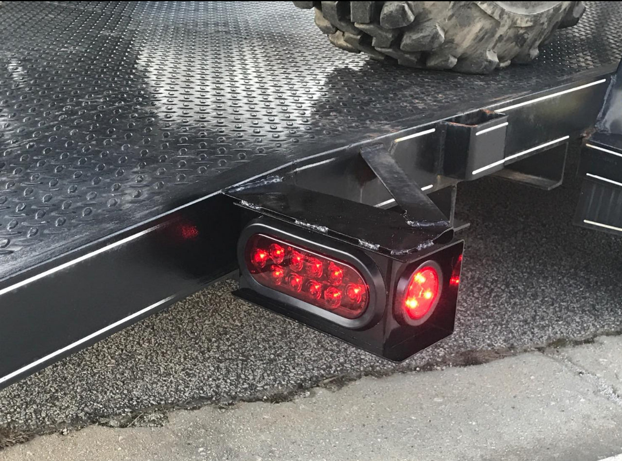 Long Haul Trailer Housing Box | Set of Two | LED Marker & Oval Lights & Steel Housing Box | Durable Protection for Mounting Lights