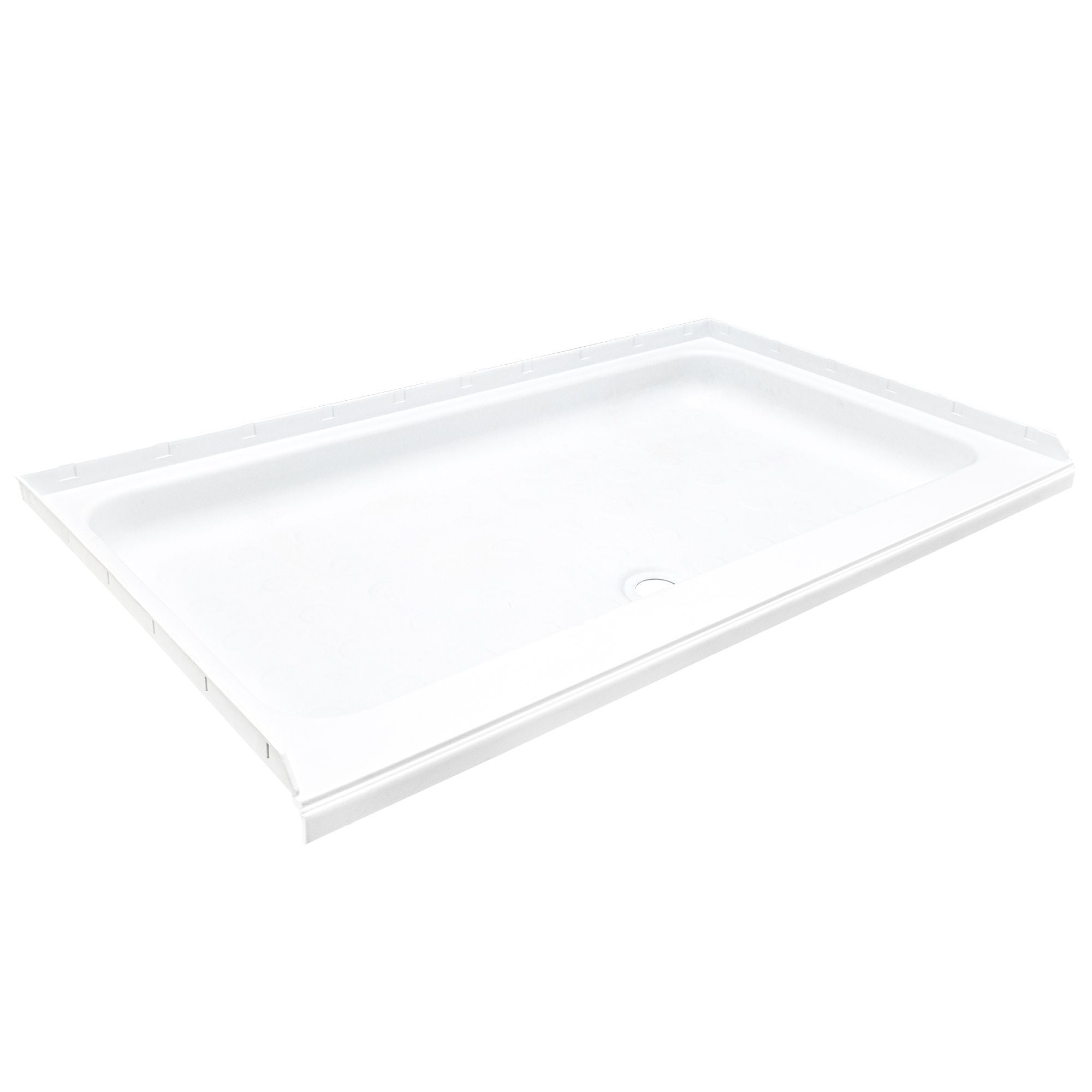 RV Shower Pan 40" x 24" x 5" Center Drain | White