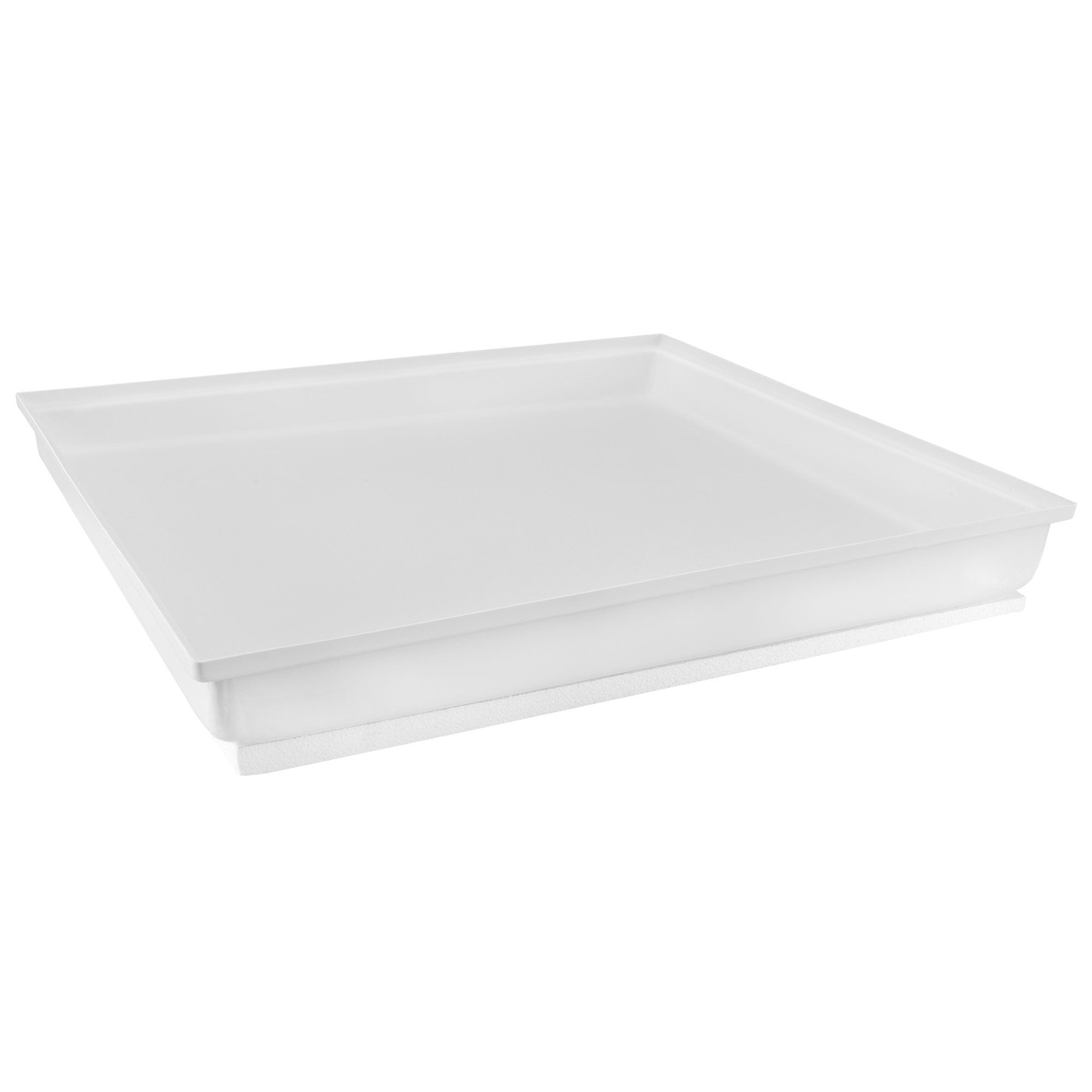 RV Shower Pan 27" x 24" x 4" Corner Drain | White
