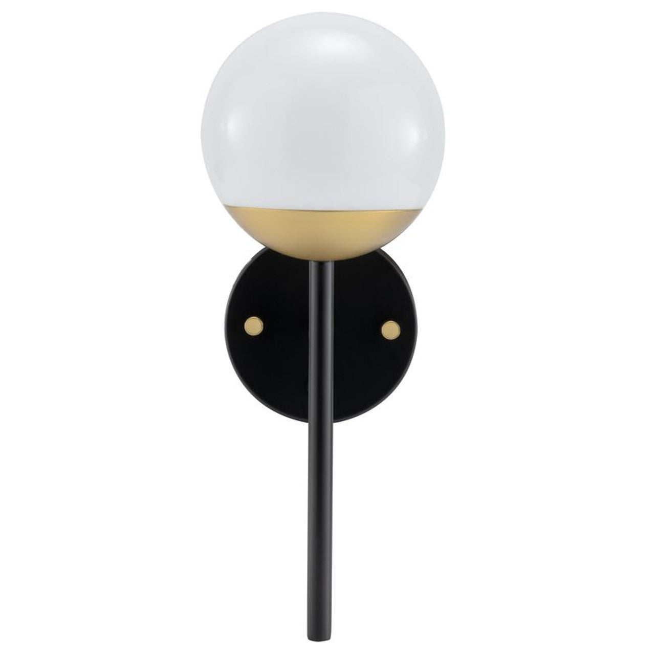 RV Sconce Wall Light | 12V LED | Interior Lighting | Matte Black and Gold Trim Finish