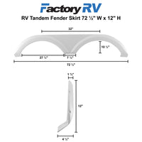 RV Tandem Fender Skirt | 72 ½" W x 12" H - Winnebago