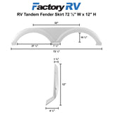 RV Tandem Fender Skirt | 72 ½" W x 12" H - Winnebago