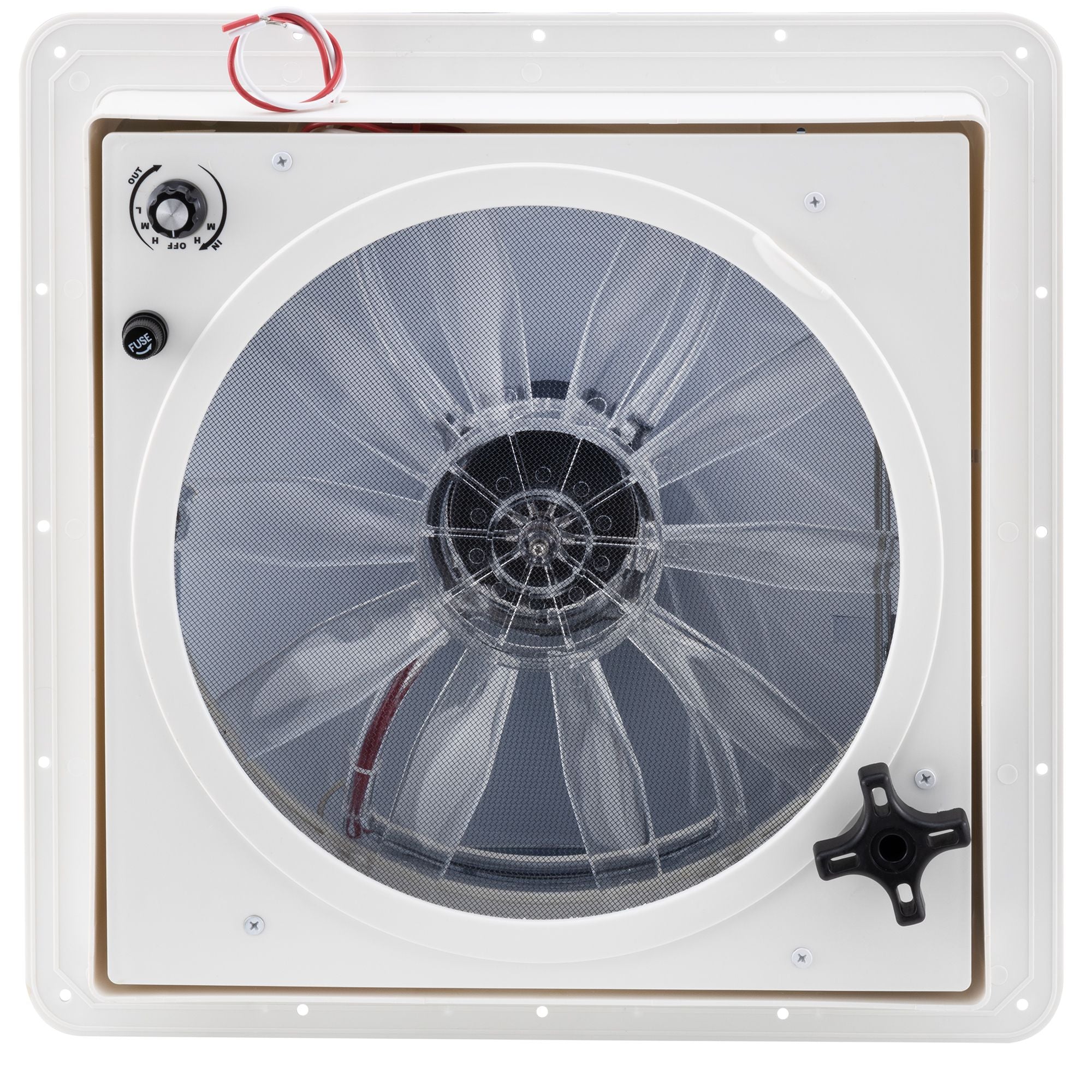 Heng's RV 12V Powered Roof Ventilation |  14" |  Vent Fan | Clear