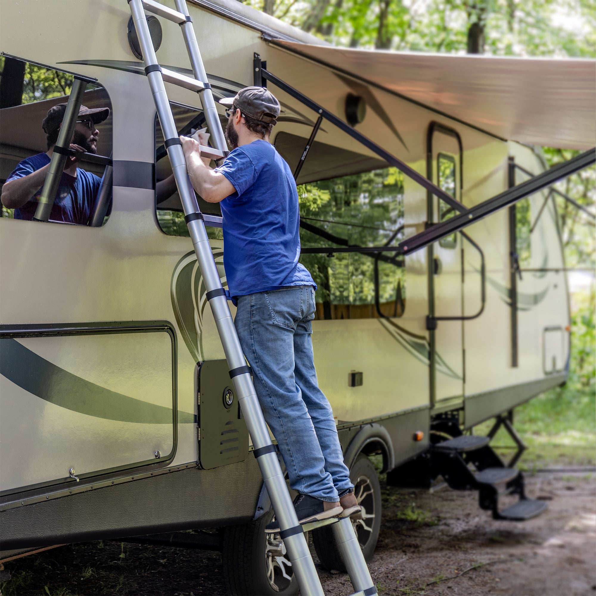 RV Ladder Telescoping 14' 5"