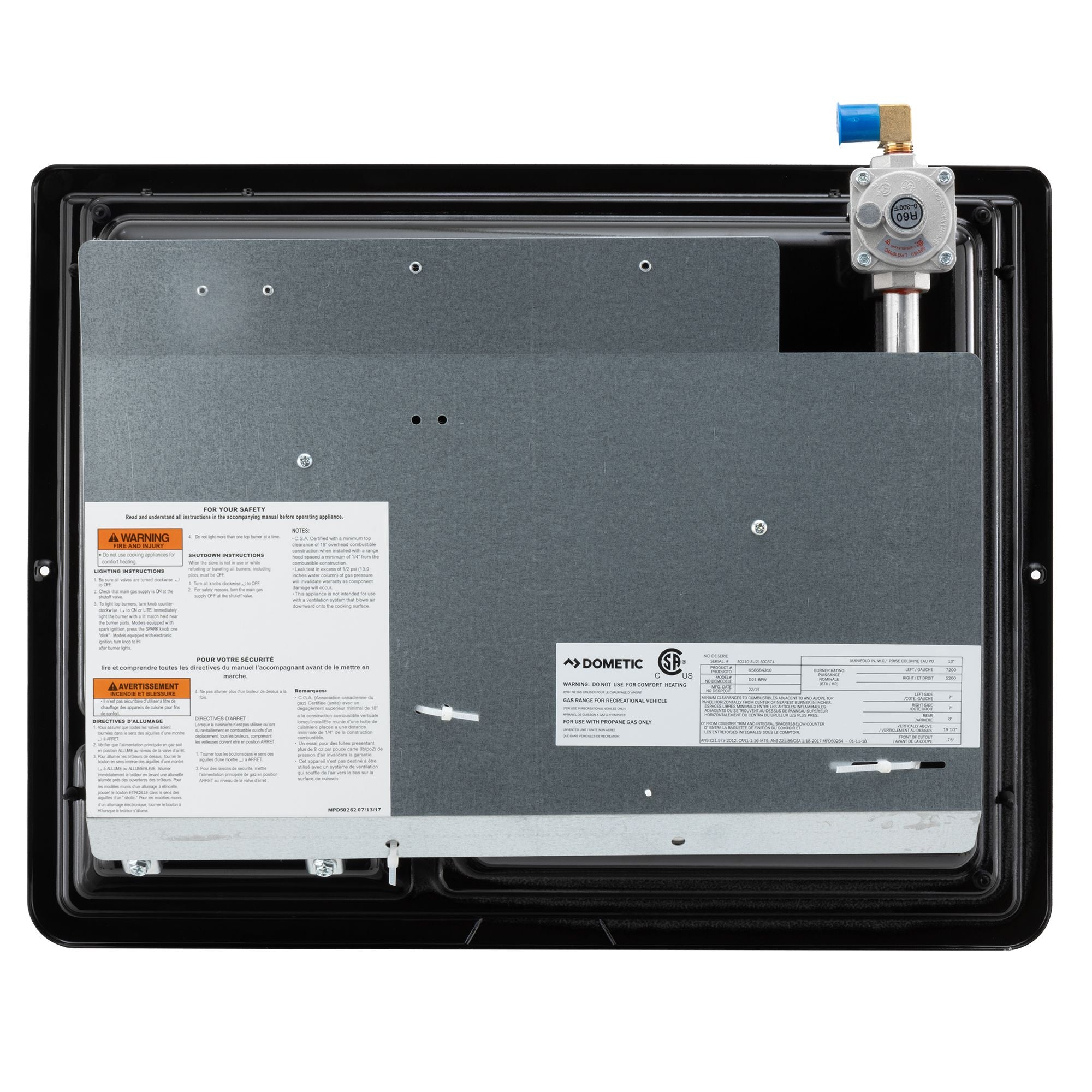 Dometic RV 2-Burner Gas Drop-In Cooktop | Black