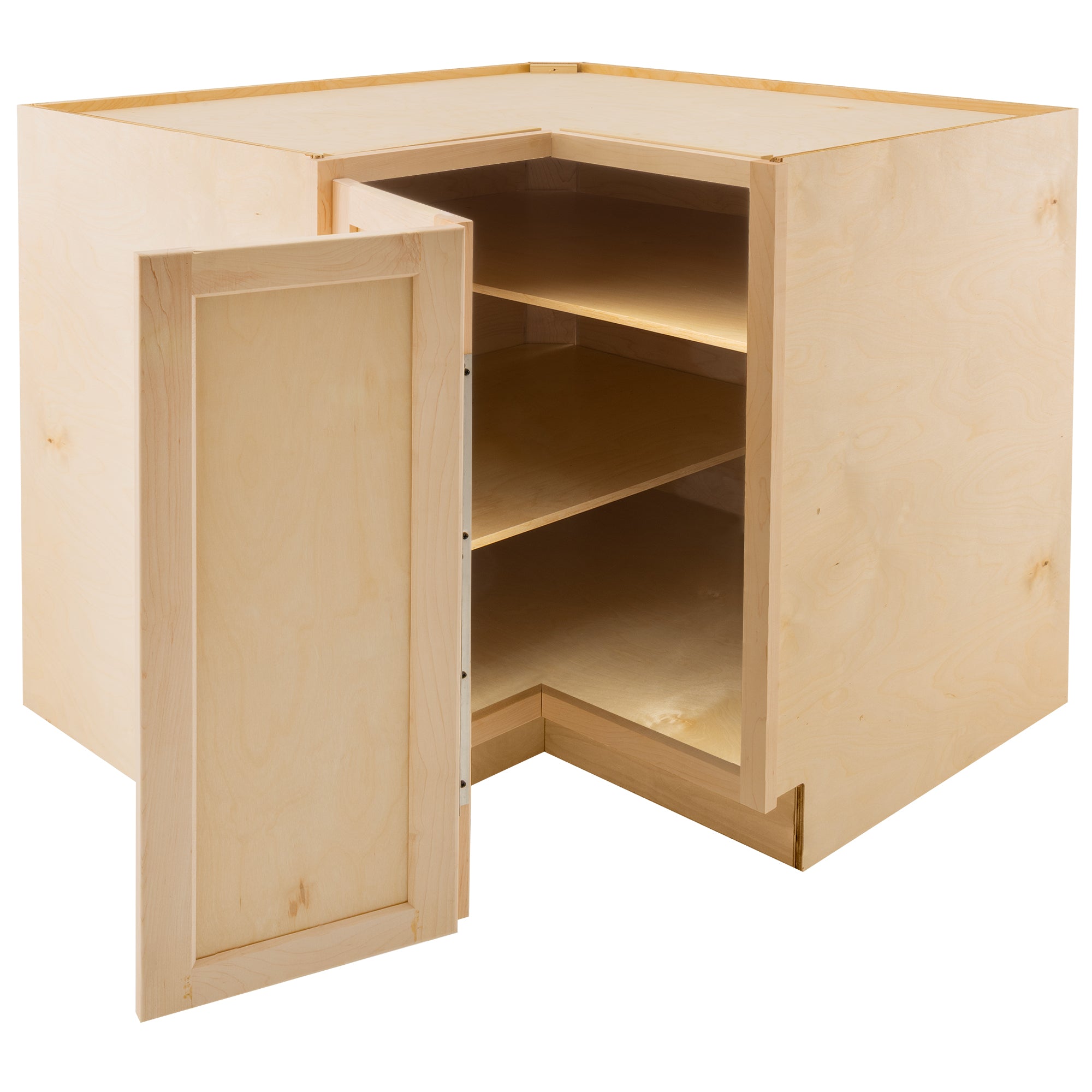 RV Easy Reach Corner Base Cabinet | Unfinished Maple