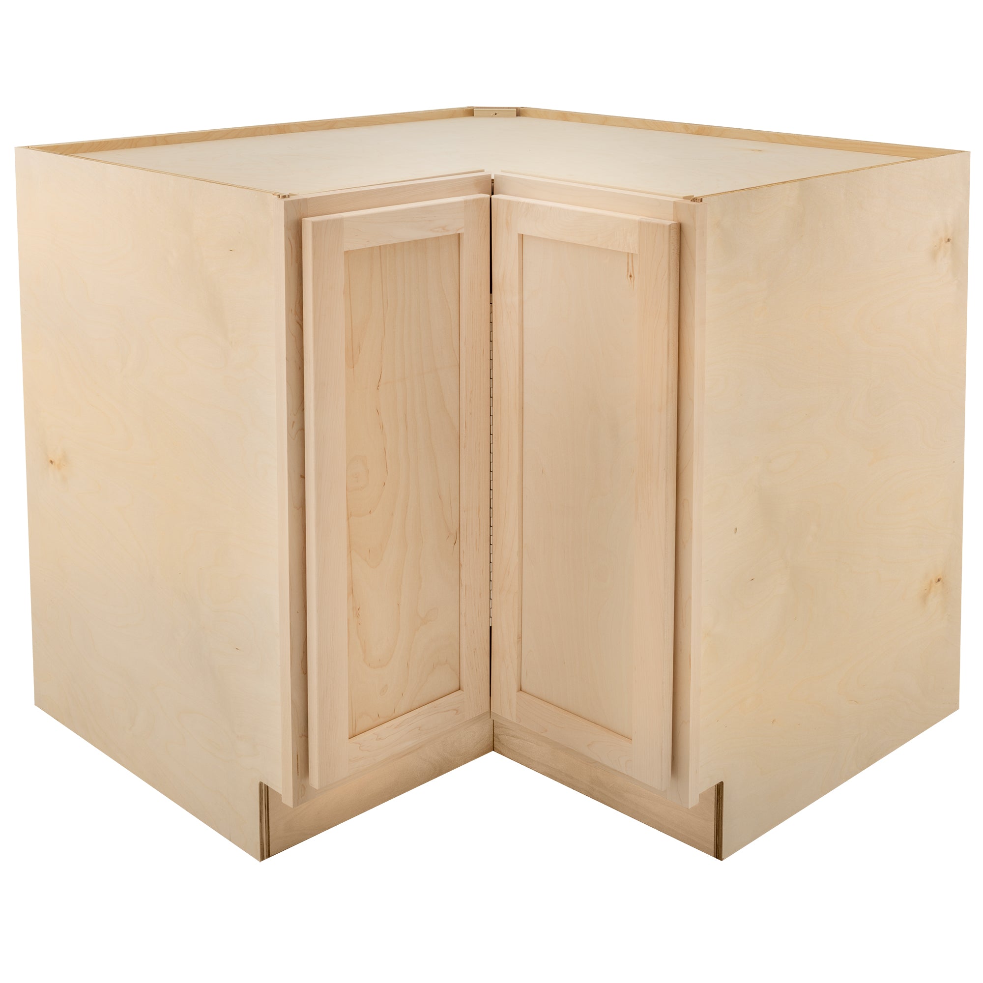 RV Easy Reach Corner Base Cabinet | Unfinished Maple