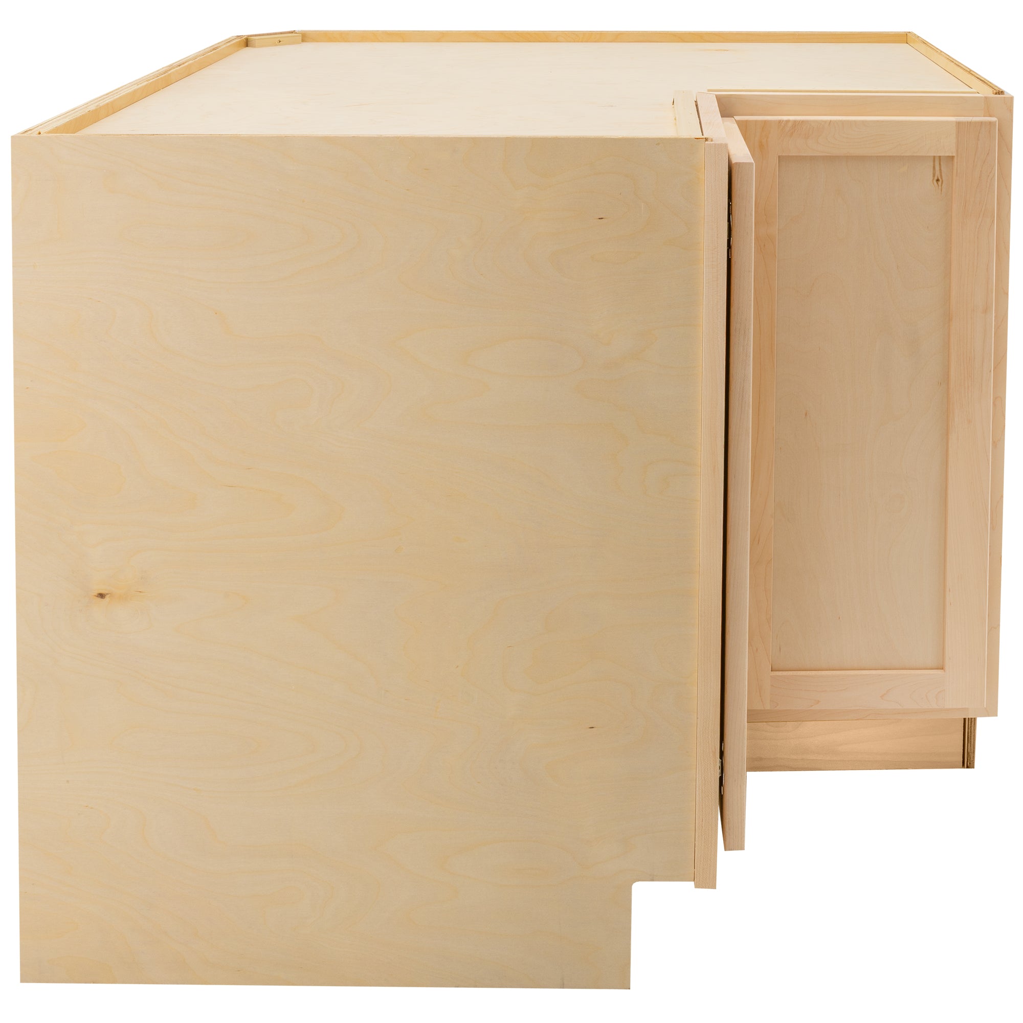 RV Easy Reach Corner Base Cabinet | Unfinished Maple