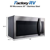 RV Microwave 30" | Stainless Steel Finish | Over the Range Convection Oven