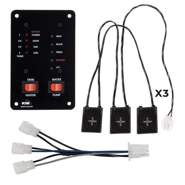 RV Tank Sensor Monitor Panel Kit with Probeless Adhesive Sensors