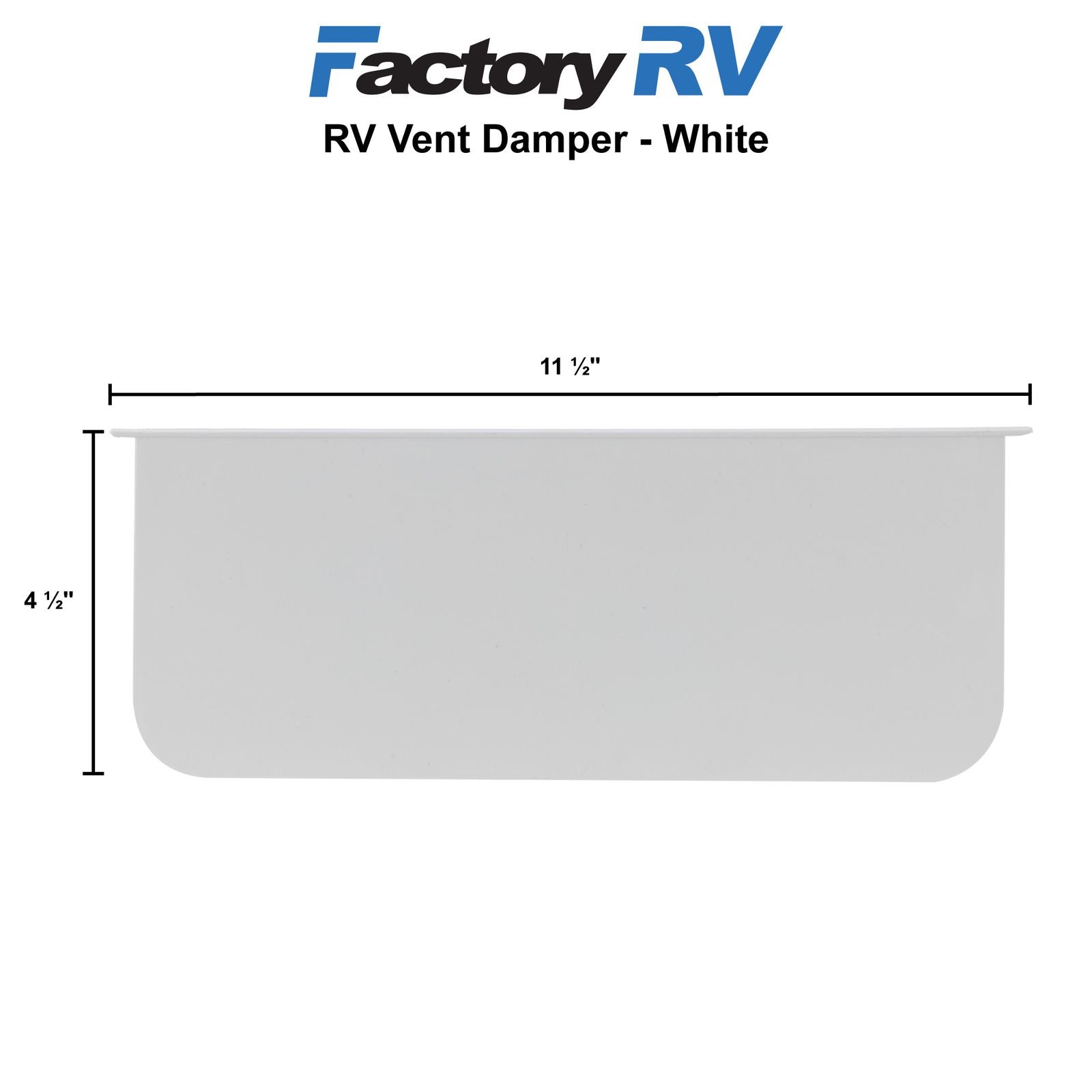 Heng's RV Range Vent Damper | White