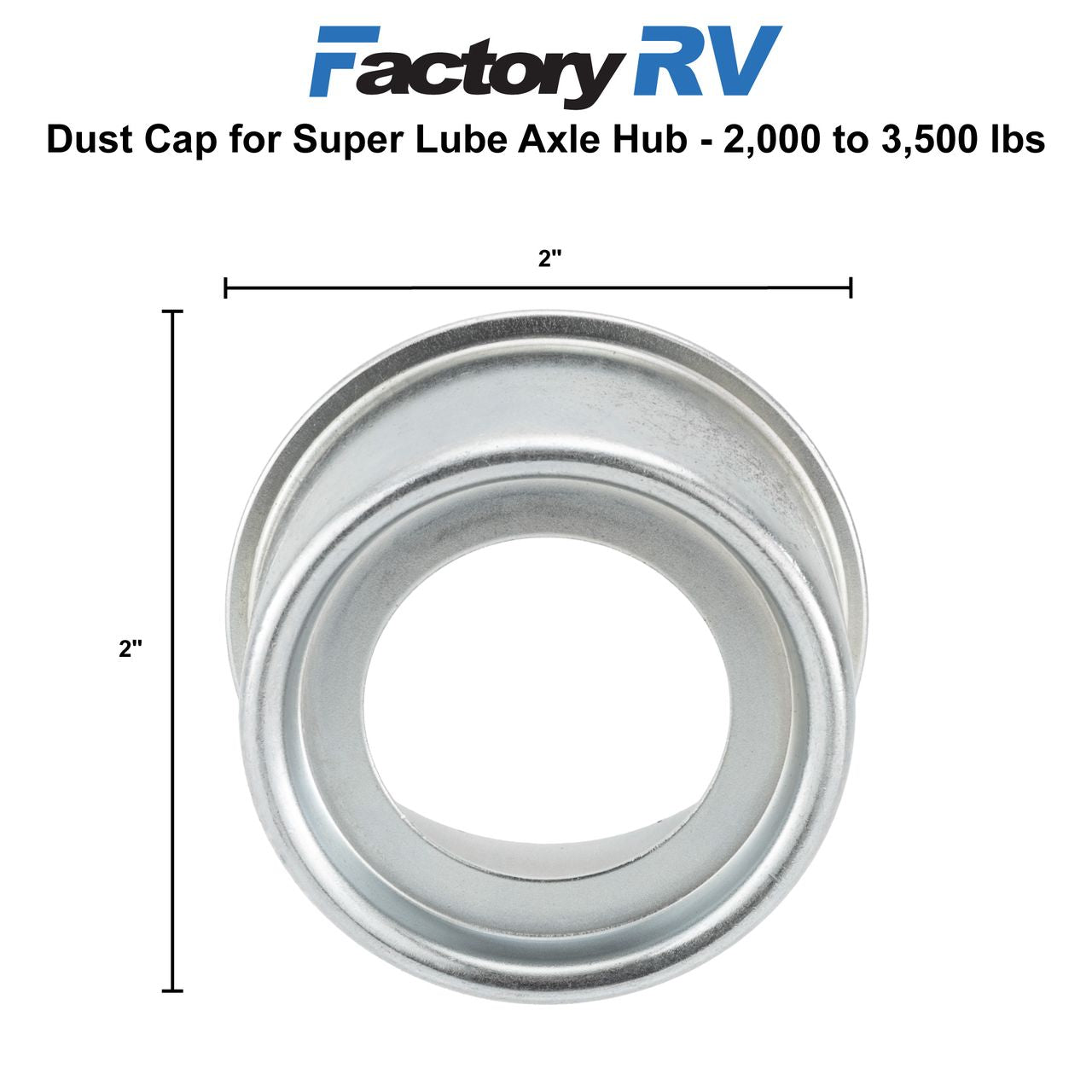 Trailer Dust Cap for Super Lube Trailer Axle Hub | 2,000 to 3,500 lbs.