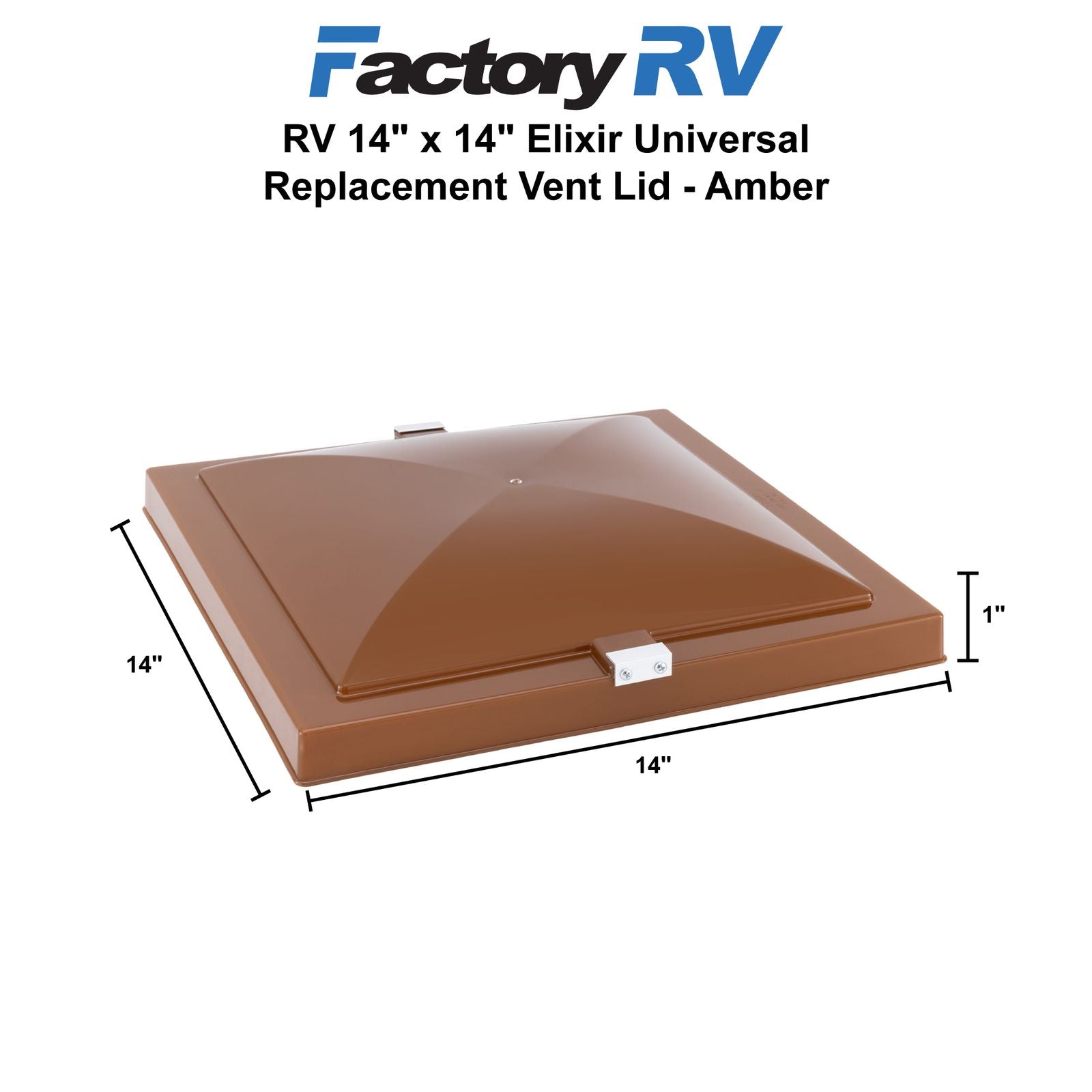 Heng's RV Camper Vent Cover | 14" X 14" Replacement for Elixer Universal & Ventline | Amber