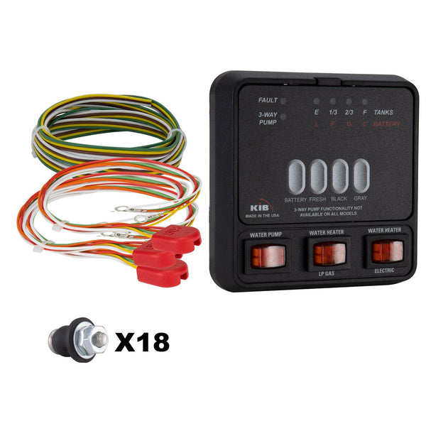 RV KIB Tank Sensor Monitor Panel M23 with Wiring Harness Kit