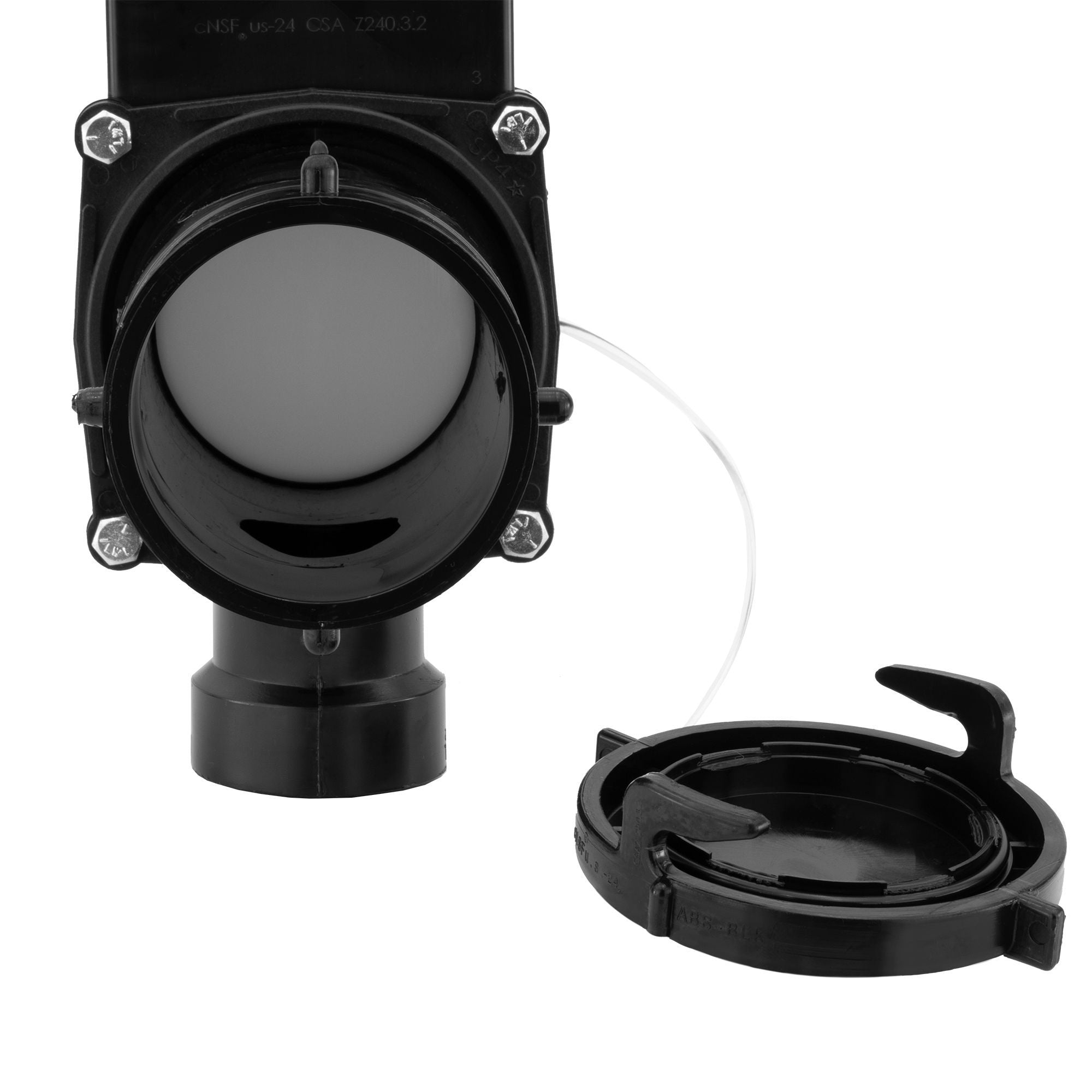 RV Waste Valve | 3" Hub x 1 ½" Hub x 3" Bayonet