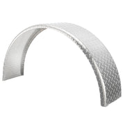 Trailer Fender 8x34x17 | Aluminum Diamond Plate Round