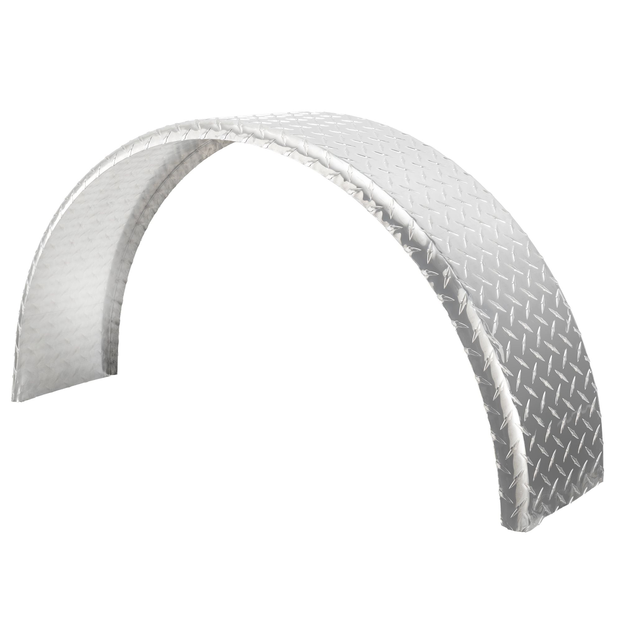 Trailer Fender 8x34x17 | Aluminum Diamond Plate Round