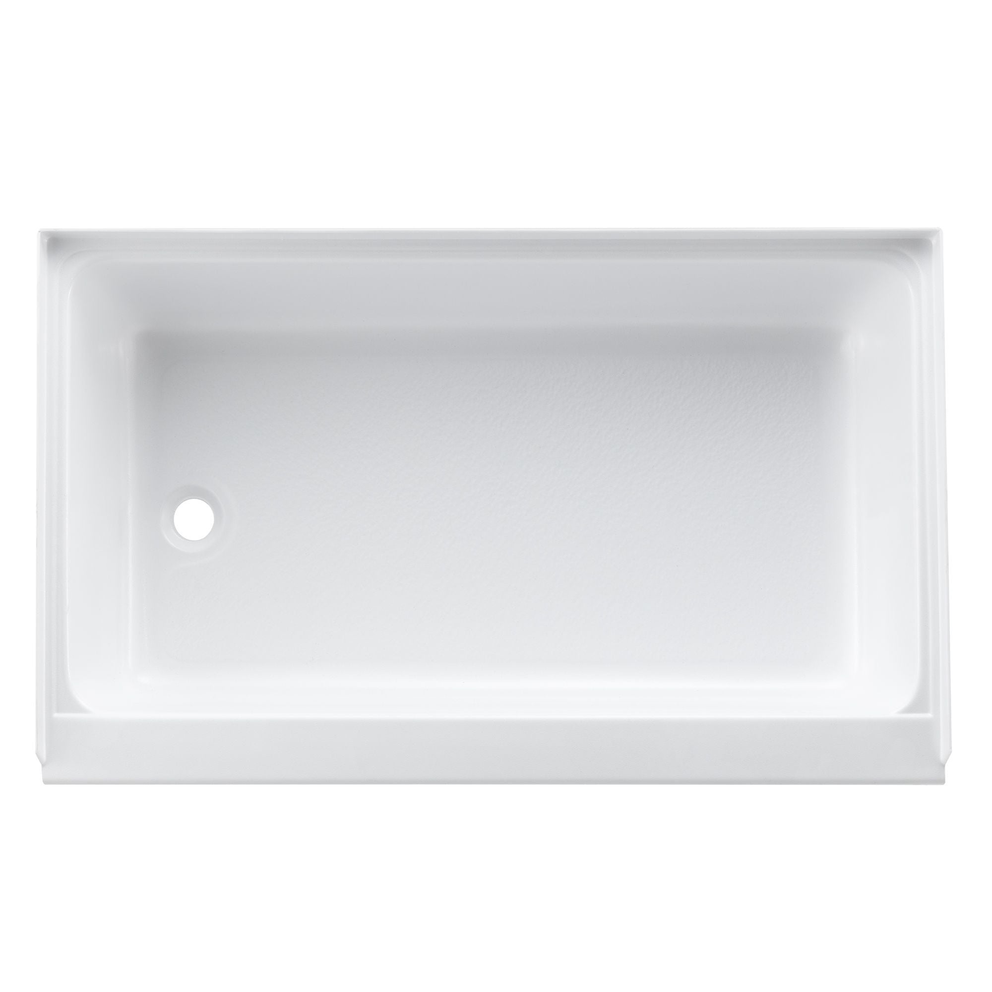 RV Shower Pan 40" x 24" x 5" Left Drain | White