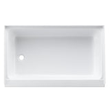 RV Shower Pan 40" x 24" x 5" Left Drain | White