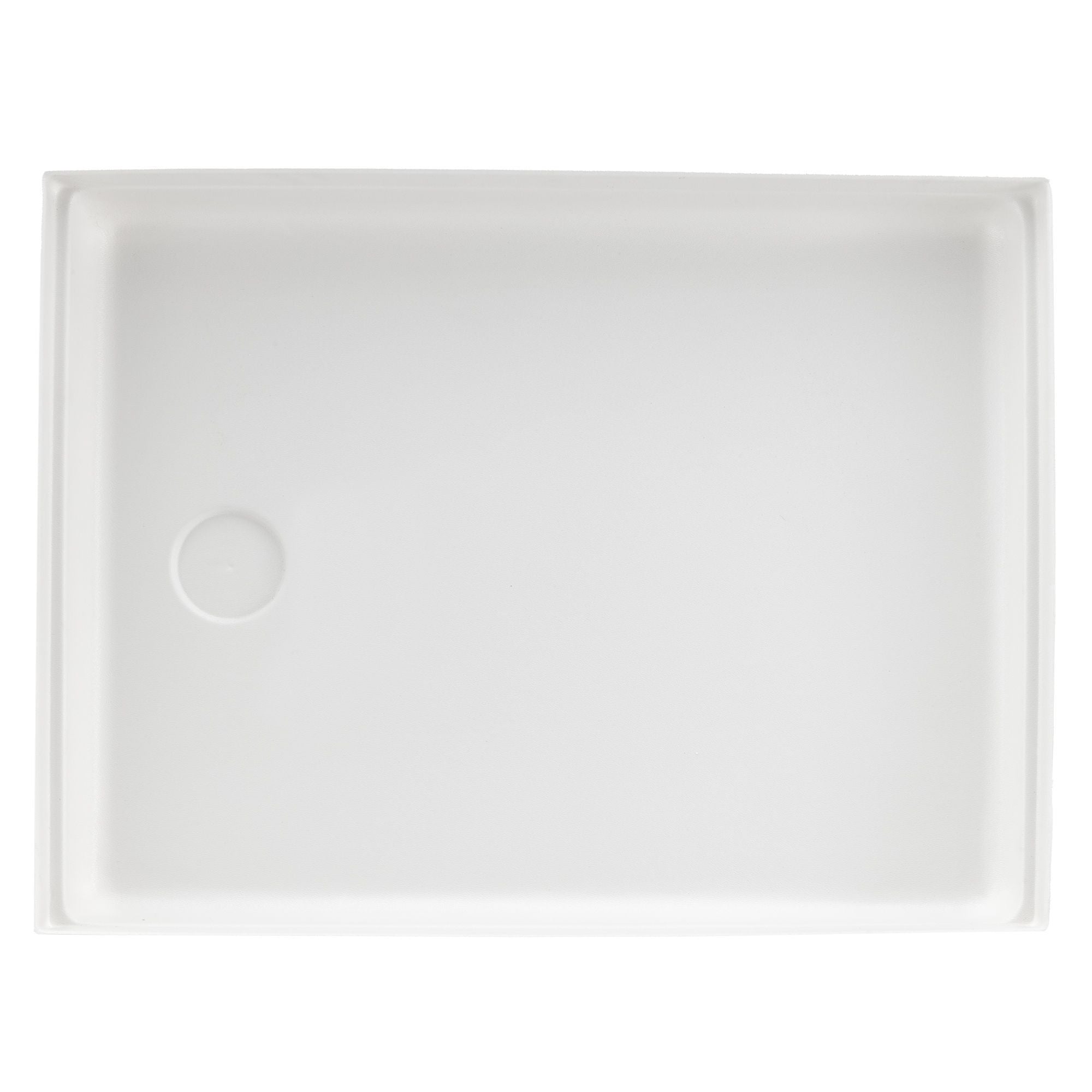 RV Shower Pan 23" x 30" x 4" Left Drain | White