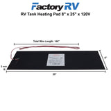 RV 120v Tank Heating Pads 8" x 25"
