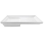 RV Shower Pan Toilet Mount Combo 23" x 35" Corner Drain | White