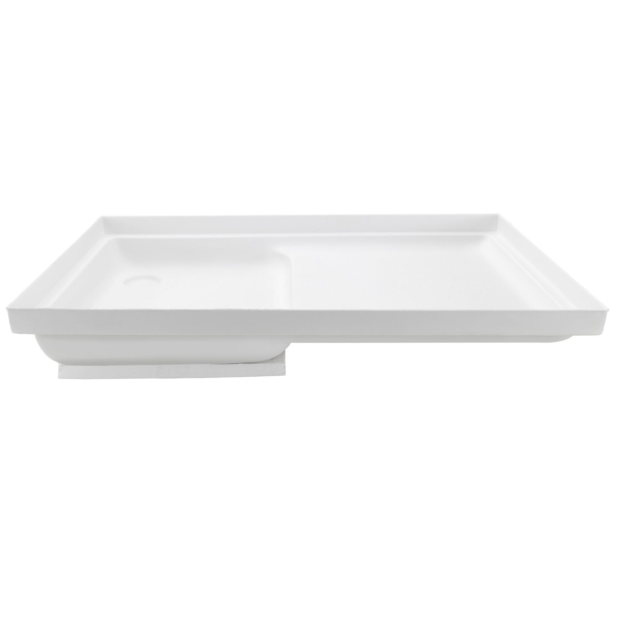 RV Shower Pan Toilet Mount Combo 23" x 35" Corner Drain | White