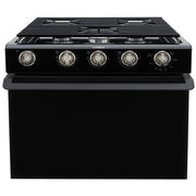Dometic RV Oven 3-Burner Stove with Range | 16" Tall | Black