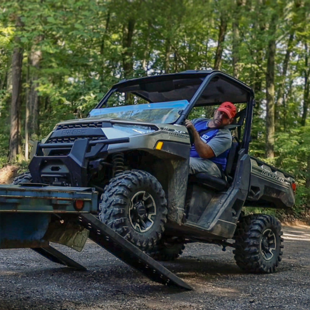Trailer Ramps with Mounting Bracket | 10ga Steel | 72" x 12"