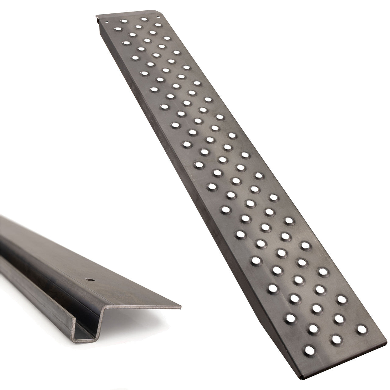 Trailer Ramps | 10ga Steel 72 x 12 w/ Mounting Brackets