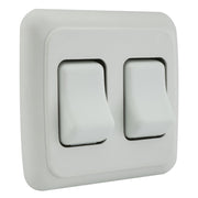 RV Switch | On / Off SPST Switch | 2 Gang Bezel | 12 Volt