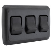 RV Switch | On / Off SPST Switch | 3 Gang Bezel | 12 Volt