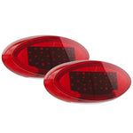 9" Tail Lights for RV and Trailer | Oval Red | Optional License Plate Bracket