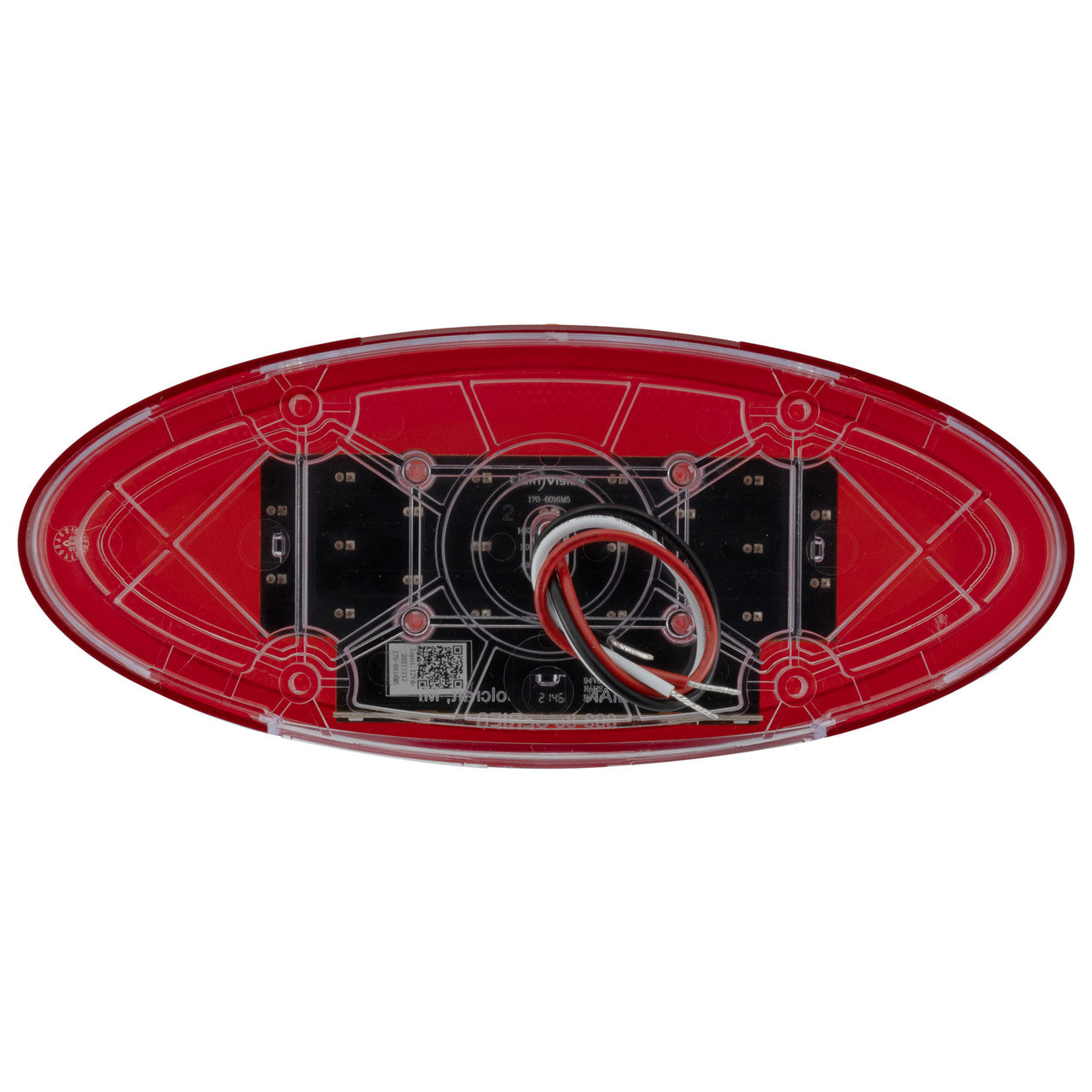 RV Tail Lights | 9" Red LEDs Oval | Optional License Plate Bracket | Exterior Lighting for Safety