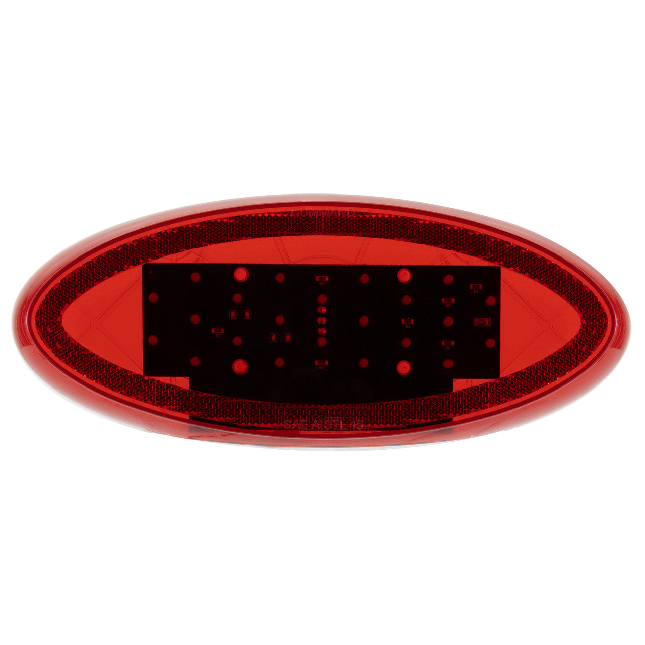 RV Tail Lights | 9" Red LEDs Oval | Optional License Plate Bracket | Exterior Lighting for Safety