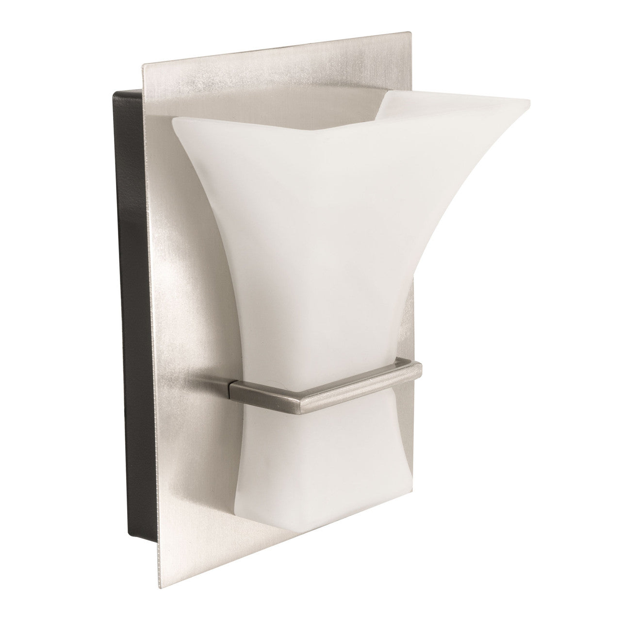 RV Wall Sconce Light | 12V LED | Interior Lighting | Frosted Glass Silver Finish