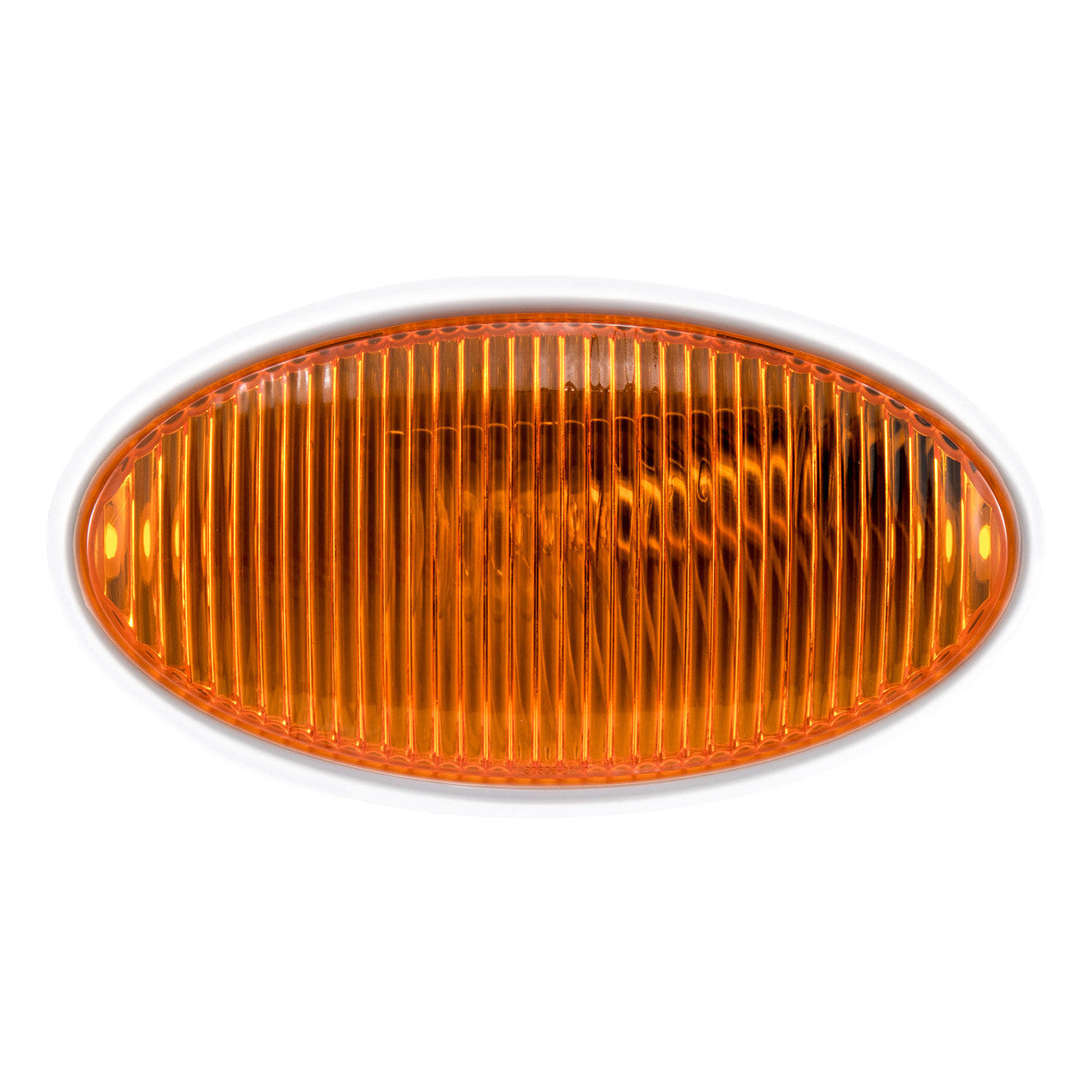 RV Oval LED Porch Light | Exterior Lighting for Entry Doorway | White with Amber Lens | Visibility & Safety at Night
