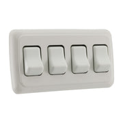RV Switch | On / Off SPST Switch | 4 Gang Bezel | 12 Volt