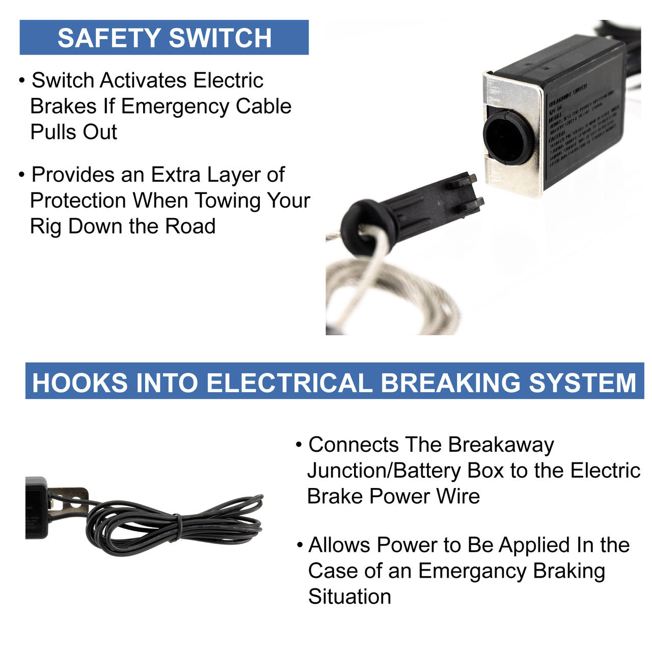 Trailer Breakaway Switch | Electric Brake Away Safety Switch | 12 Volt