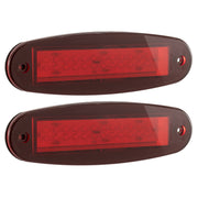 RV Brake Lights | 8" LED Oval Flush Mount | 2 Pack | Lighting for Stop Safety