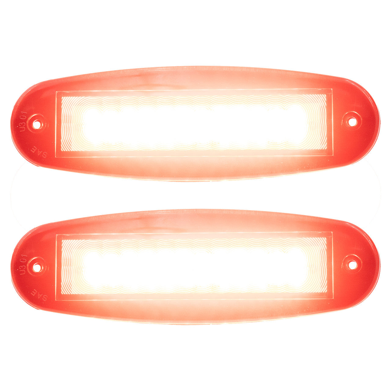 RV Brake Lights | 8" LED Oval Flush Mount | 2 Pack | Lighting for Stop Safety