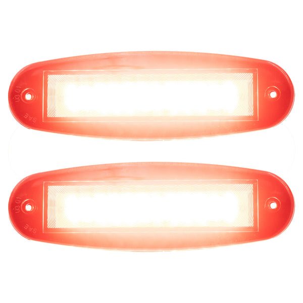 RV 8" Brake Lights | Oval Flush Mount | LED | 2 Pack