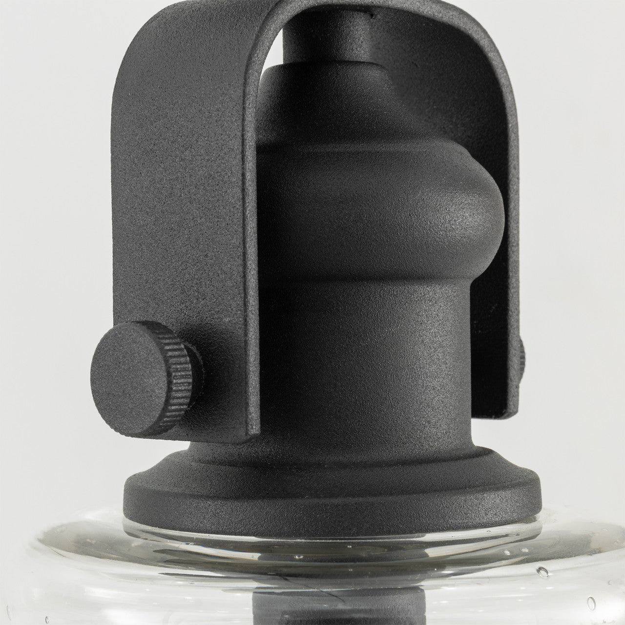 RV Ceiling Semi-Flush Mounted Light | 12V LED | Interior Lighting | with Matte Black Finish and Glass Sconce