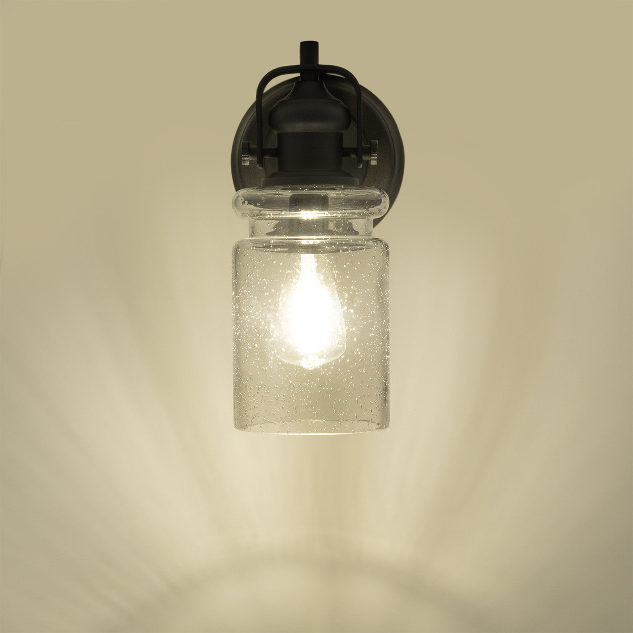 RV Wall Mounted Light | 12V LED | Interior Lighting | Matte Black Finish and Glass Sconce