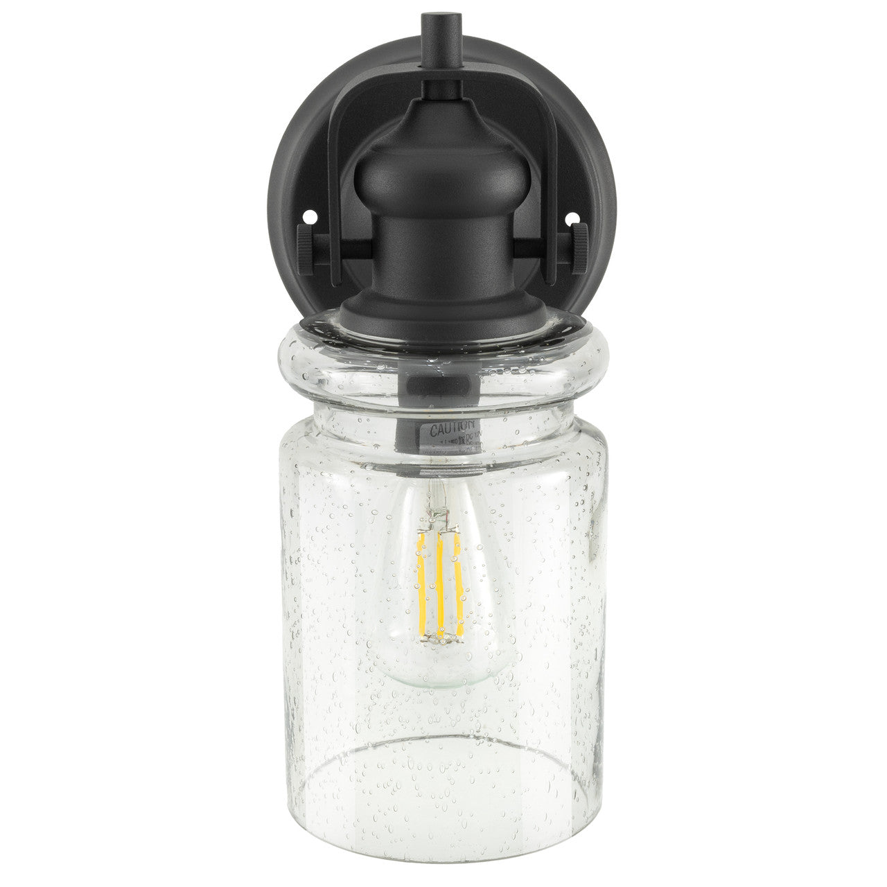 RV Wall Mounted Light | 12V LED | Interior Lighting | Matte Black Finish and Glass Sconce