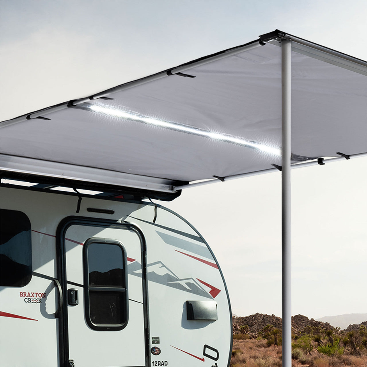IRV Tehcnologies Camper Awning 6.5' Rooftop Kit | LED Lighting Built In
