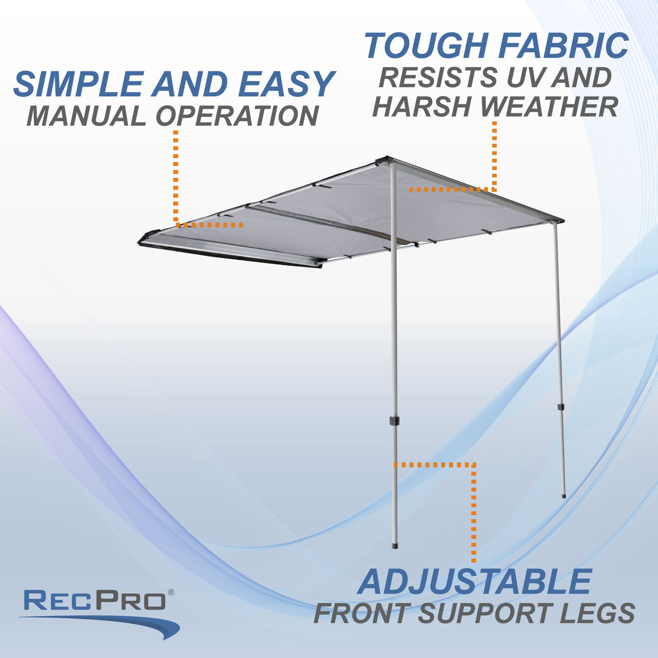 IRV Tehcnologies Camper Awning 6.5' Rooftop Kit | LED Lighting Built In