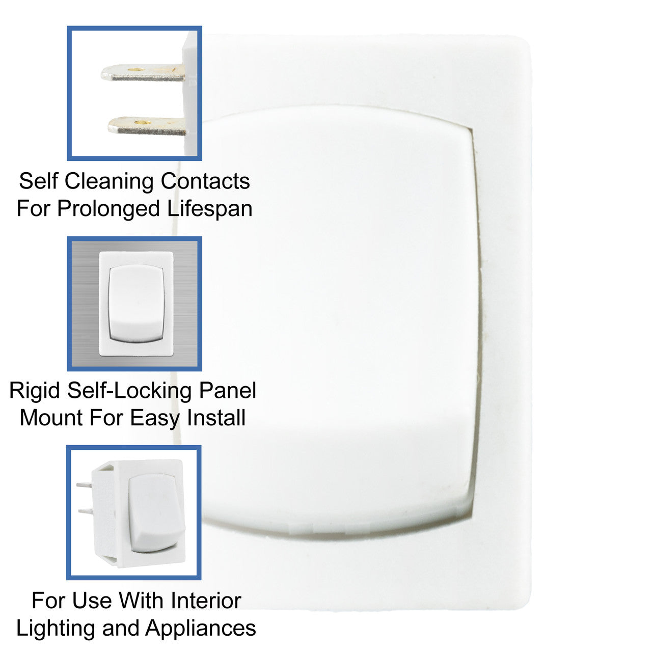 RV Mini Switch | On/Off Rocker Switch | 12 Volt